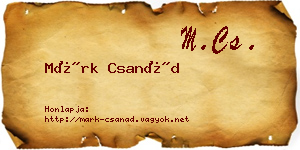 Márk Csanád névjegykártya