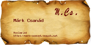 Márk Csanád névjegykártya