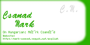 csanad mark business card